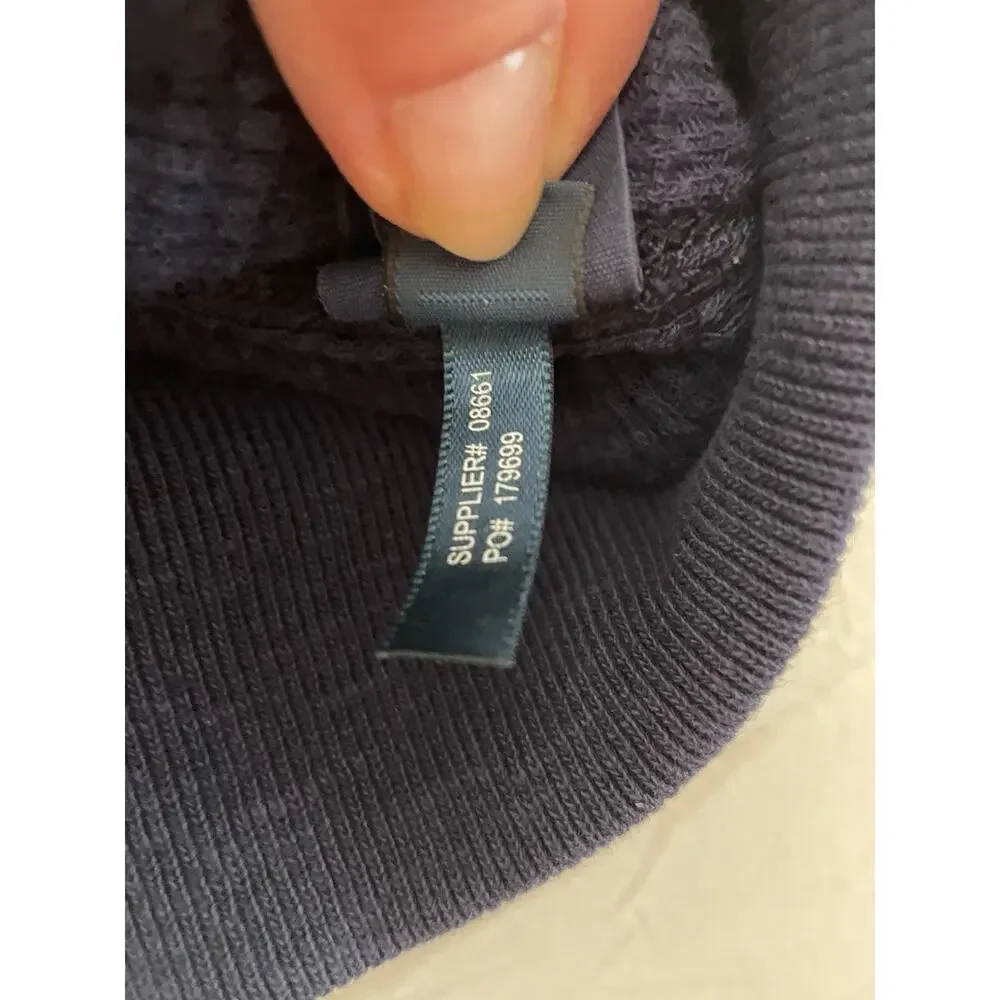 Polo Ralph Lauren Men’s Large Navy Blue Fleece Crewneck Sweatshirt Pony Logo